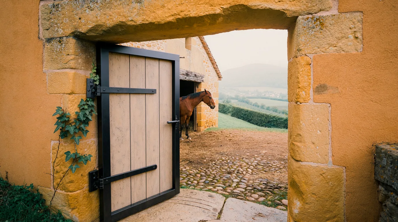 Entrée, Élevage du Sorre, centre équestre à Bourg-Saint-Christophe